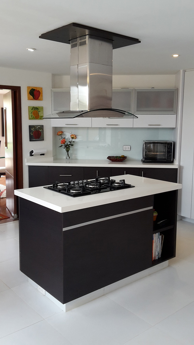 Isla En Cocina Con Campana Tipo Isla Y Estufa Empotrada